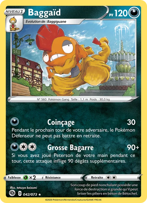 Carte Pokémon Baggaïd de l'extension La Voie du Maître