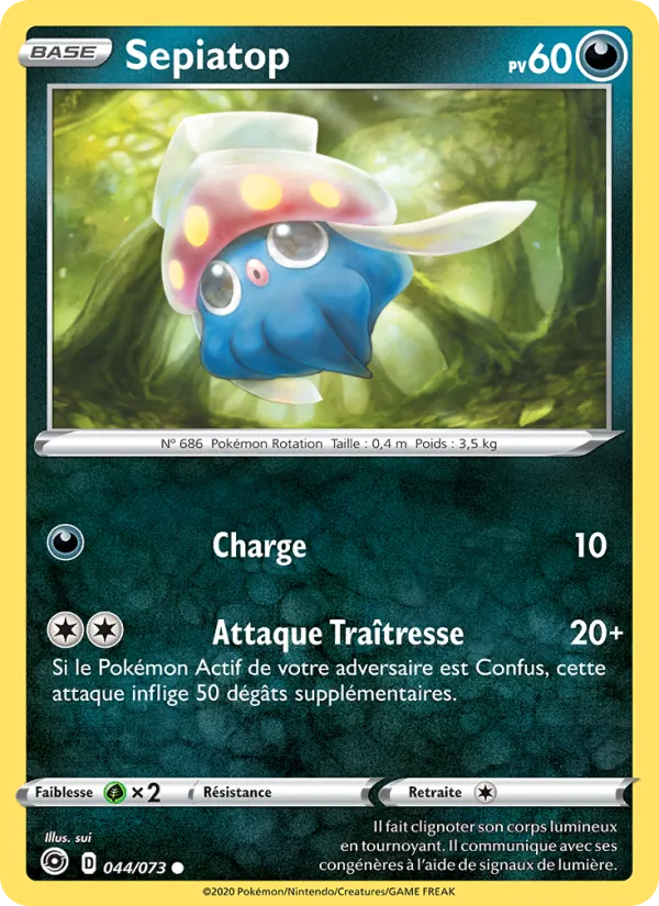 Carte Pokémon Sepiatop de l'extension La Voie du Maître
