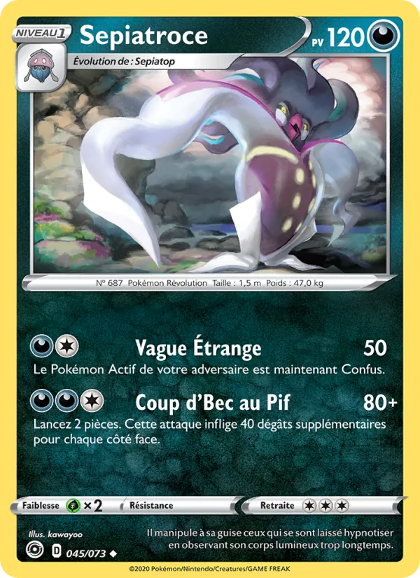 Carte Pokémon Sepiatroce de l'extension La Voie du Maître