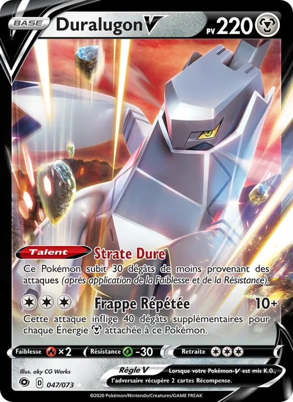 Carte Pokémon Duralugon V de l'extension La Voie du Maître