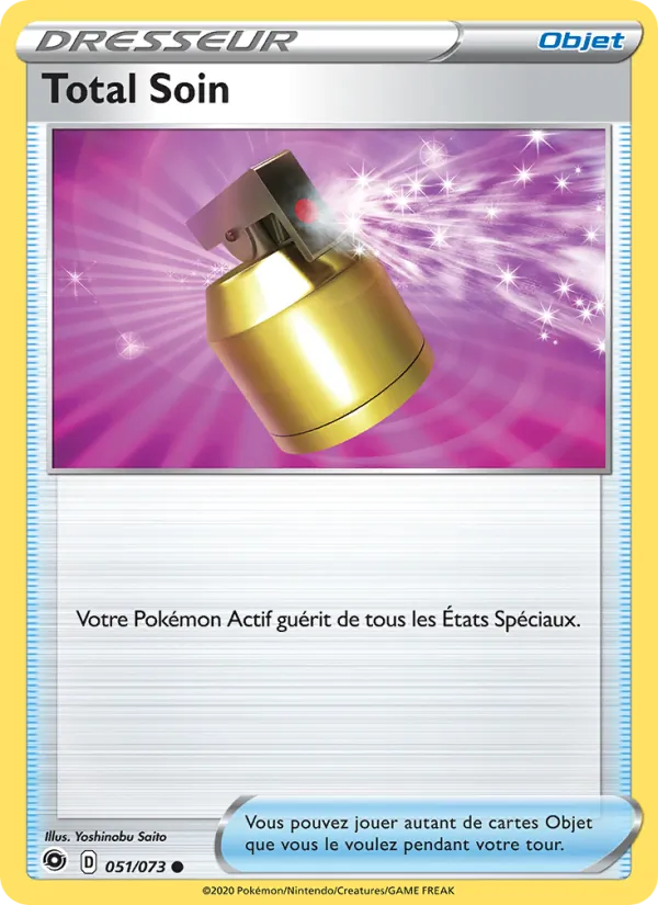 Carte Pokémon Total Soin de l'extension La Voie du Maître
