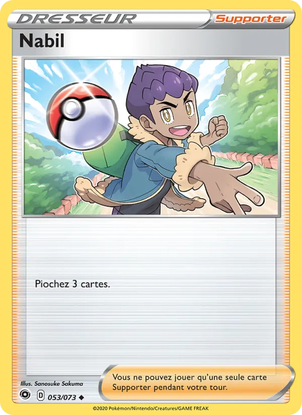 Carte Pokémon Nabil de l'extension La Voie du Maître