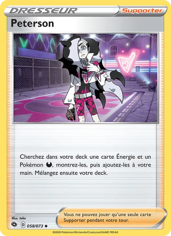 Carte Pokémon Peterson de l'extension La Voie du Maître