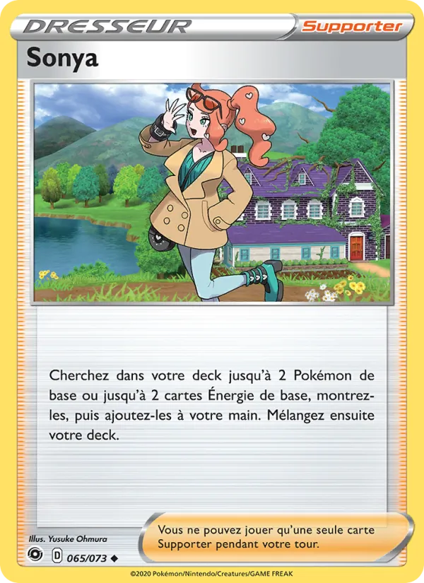 Carte Pokémon Sonya de l'extension La Voie du Maître