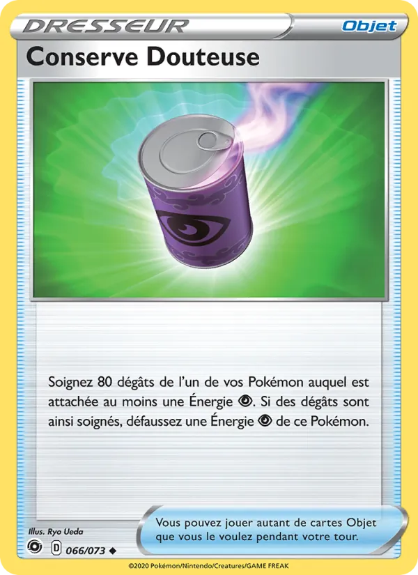 Carte Pokémon Conserve Douteuse de l'extension La Voie du Maître