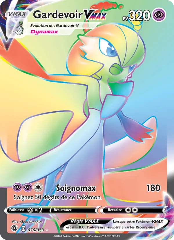 Carte Pokémon Gardevoir VMAX de l'extension La Voie du Maître