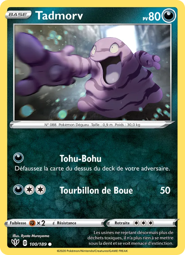 Carte Pokémon Tadmorv de l'extension Ténèbres Embrasées