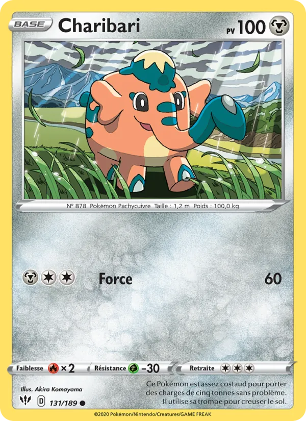 Carte Pokémon Charibari de l'extension Ténèbres Embrasées