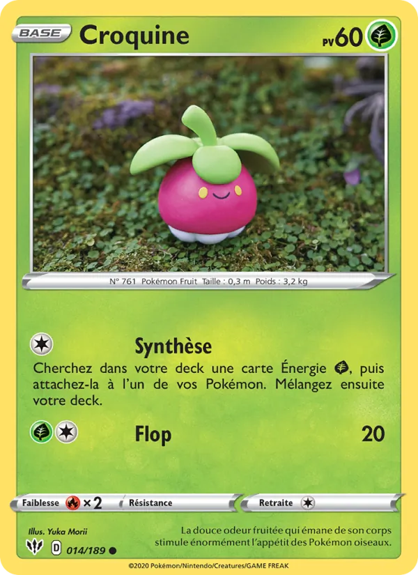 Carte Pokémon Croquine de l'extension Ténèbres Embrasées