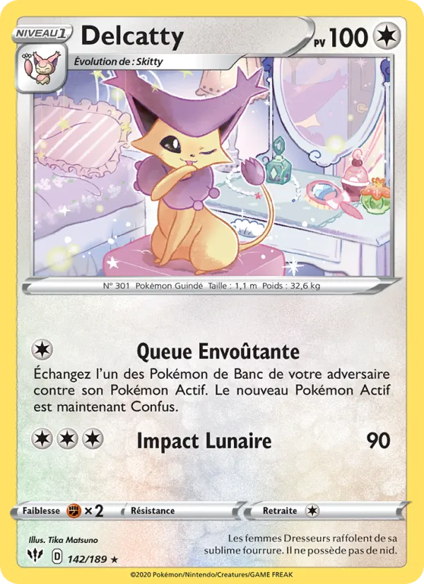 Carte Pokémon Delcatty de l'extension Ténèbres Embrasées