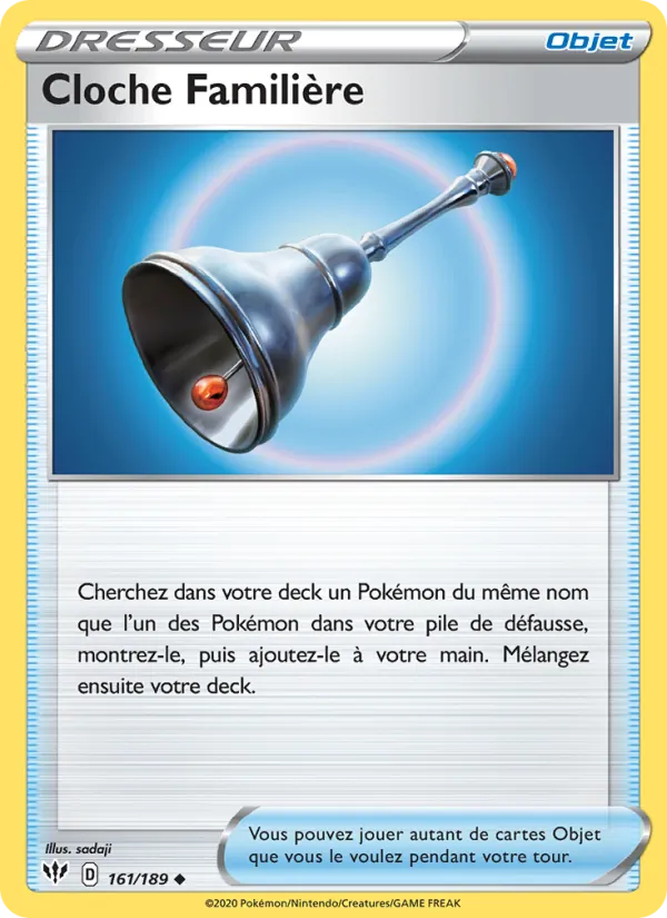 Carte Pokémon Cloche Familière de l'extension Ténèbres Embrasées