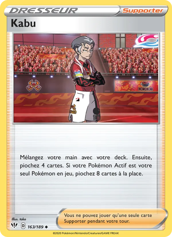 Carte Pokémon Kabu de l'extension Ténèbres Embrasées