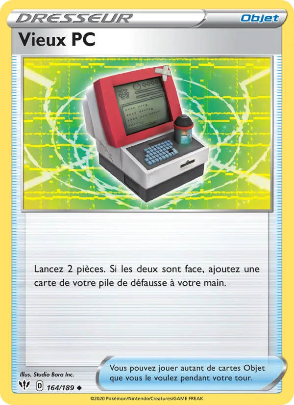 Carte Pokémon Vieux PC de l'extension Ténèbres Embrasées