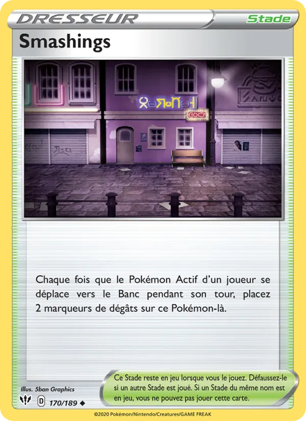 Carte Pokémon Smashings de l'extension Ténèbres Embrasées