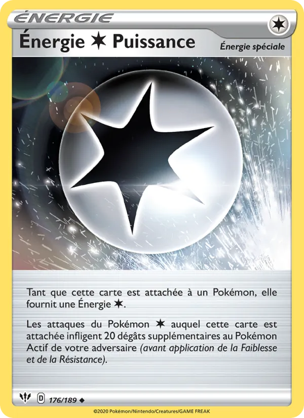 Carte Pokémon Énergie Colorless Puissance de l'extension Ténèbres Embrasées