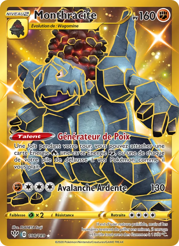 Carte Pokémon Monthracite de l'extension Ténèbres Embrasées