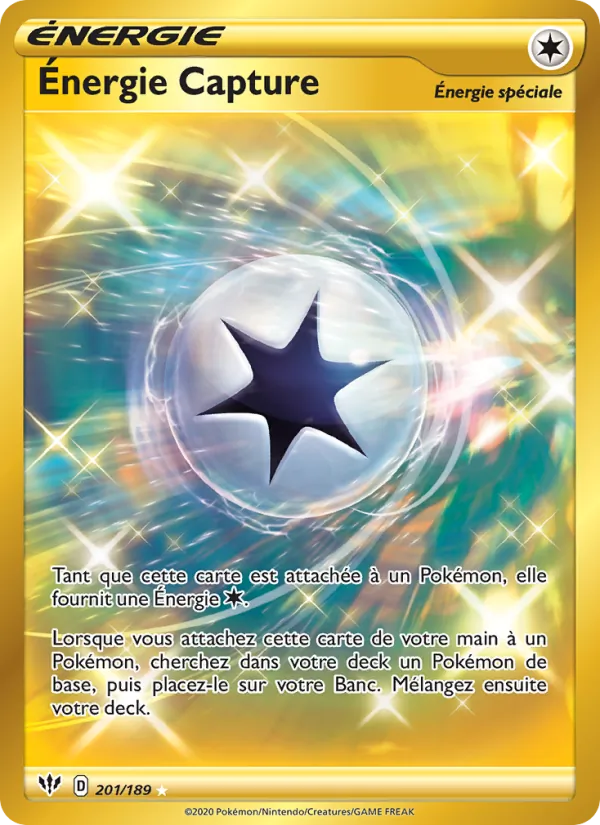 Carte Pokémon Énergie Capture de l'extension Ténèbres Embrasées