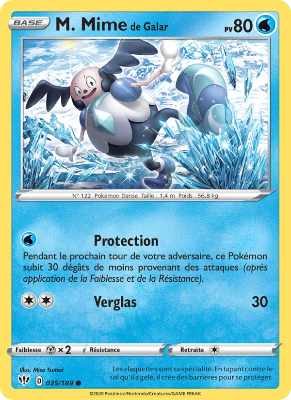 Carte Pokémon M. Mime de Galar de l'extension Ténèbres Embrasées