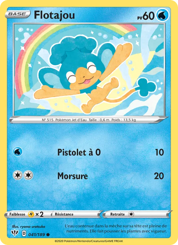 Carte Pokémon Flotajou de l'extension Ténèbres Embrasées