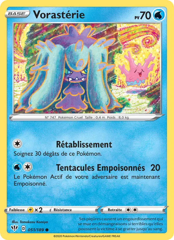 Carte Pokémon Vorastérie de l'extension Ténèbres Embrasées