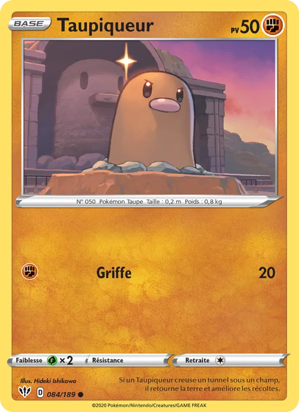 Carte Pokémon Taupiqueur de l'extension Ténèbres Embrasées