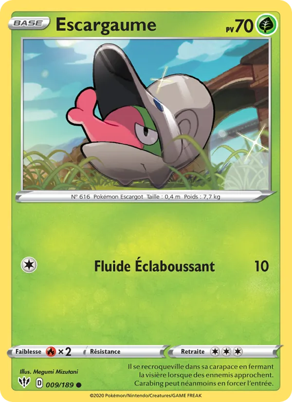 Carte Pokémon Escargaume de l'extension Ténèbres Embrasées