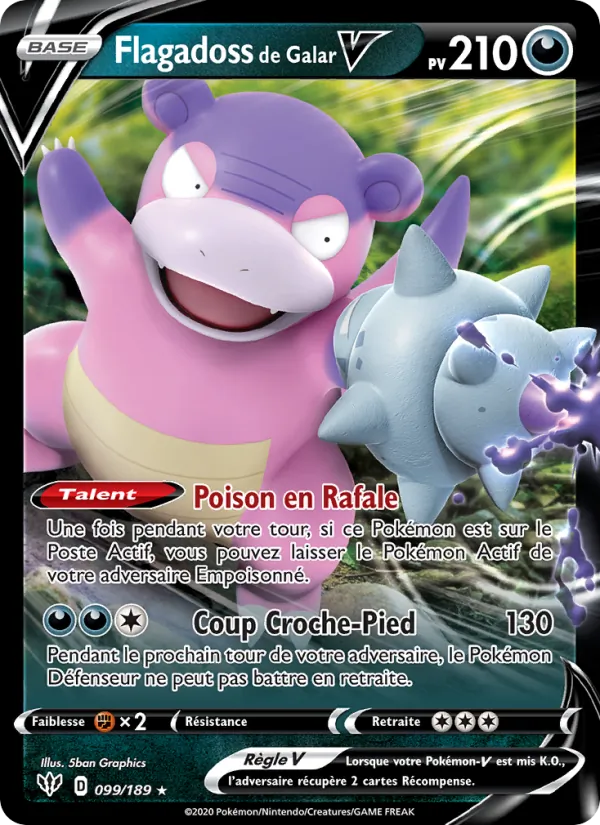 Carte Pokémon Flagadoss de Galar V de l'extension Ténèbres Embrasées