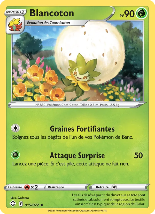 Carte Pokémon Blancoton de l'extension Destinées Radieuses