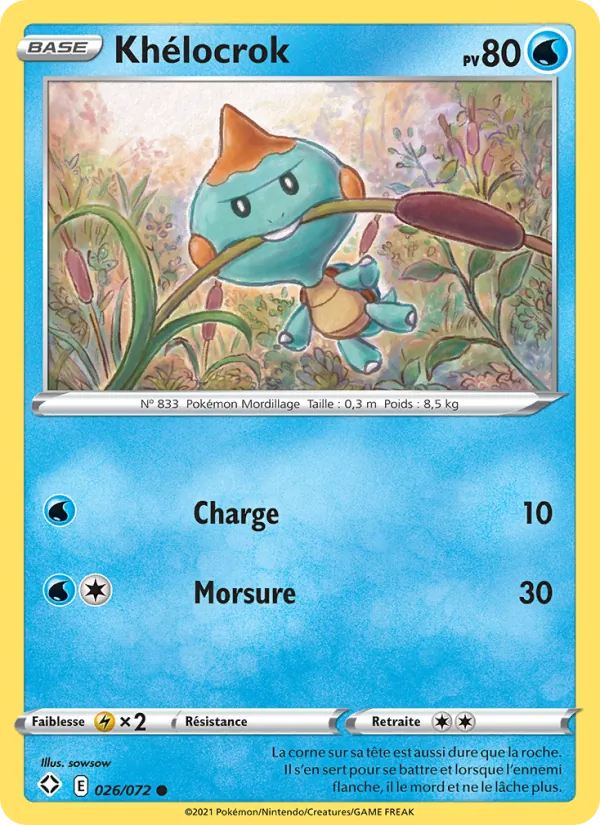 Carte Pokémon Khélocrok de l'extension Destinées Radieuses