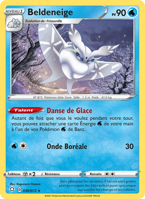 Carte Pokémon Beldeneige de l'extension Destinées Radieuses