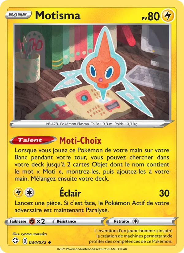 Carte Pokémon Motisma de l'extension Destinées Radieuses