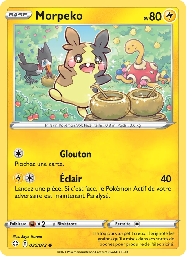 Carte Pokémon Morpeko de l'extension Destinées Radieuses