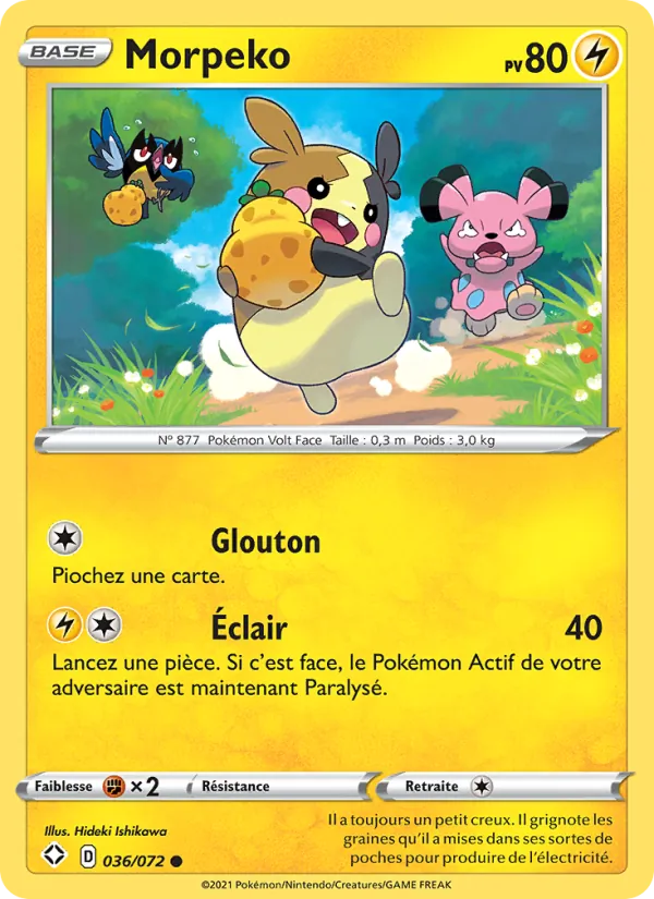 Carte Pokémon Morpeko de l'extension Destinées Radieuses