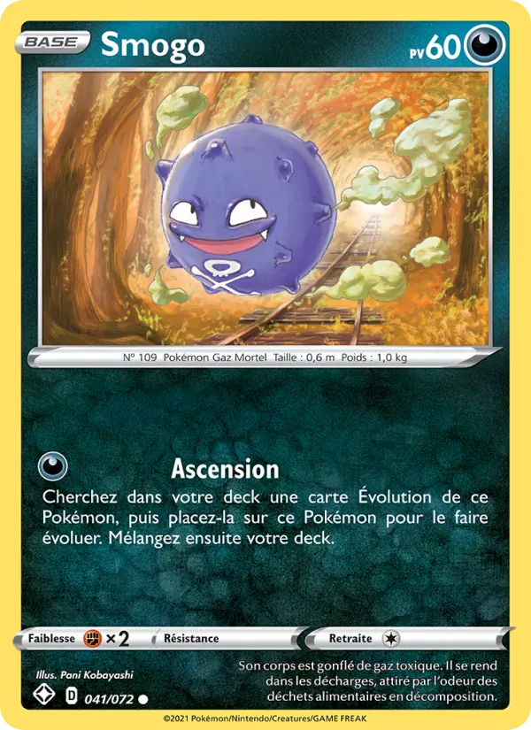 Carte Pokémon Smogo de l'extension Destinées Radieuses