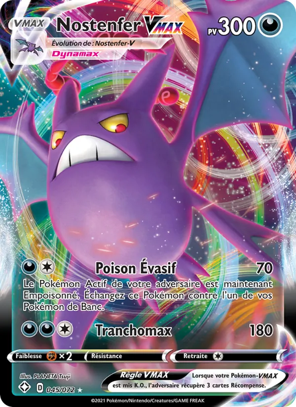 Carte Pokémon Nostenfer VMAX de l'extension Destinées Radieuses