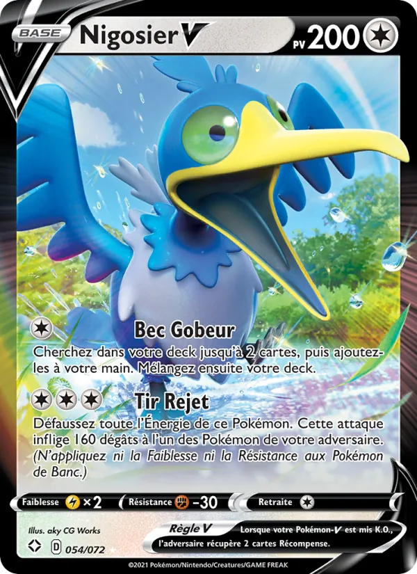 Carte Pokémon Nigosier V de l'extension Destinées Radieuses