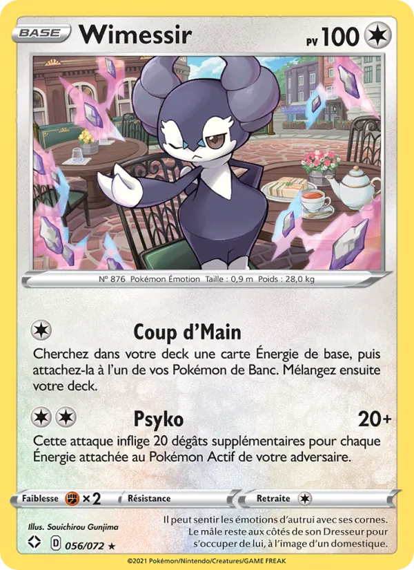 Carte Pokémon Wimessir de l'extension Destinées Radieuses