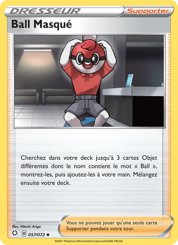 Carte Pokémon Ball Masqué de l'extension Destinées Radieuses