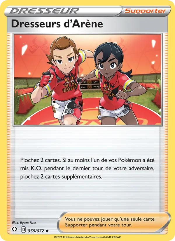 Carte Pokémon Dresseurs d'Arène de l'extension Destinées Radieuses
