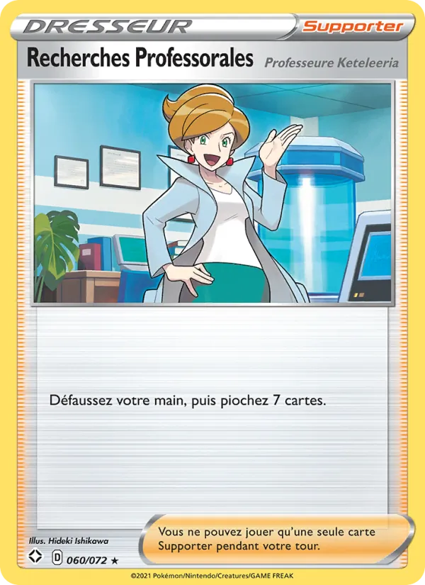 Carte Pokémon Recherches Professorales (Professeure Keteleeria) de l'extension Destinées Radieuses