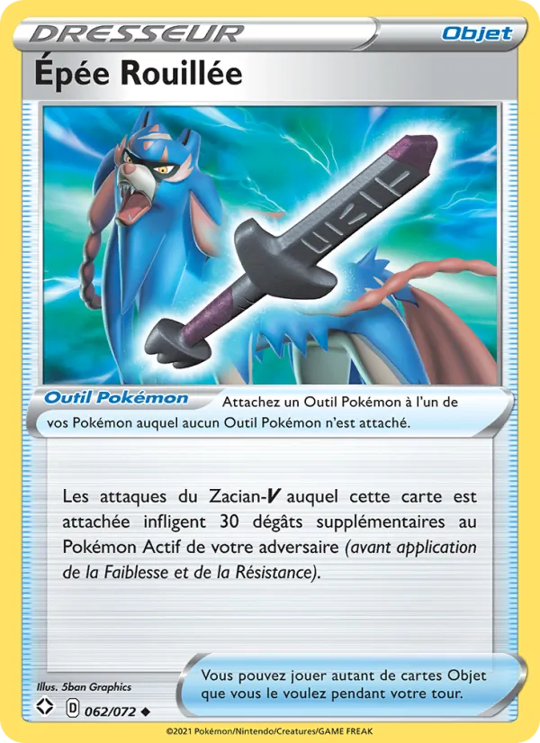 Carte Pokémon Épée Rouillée de l'extension Destinées Radieuses