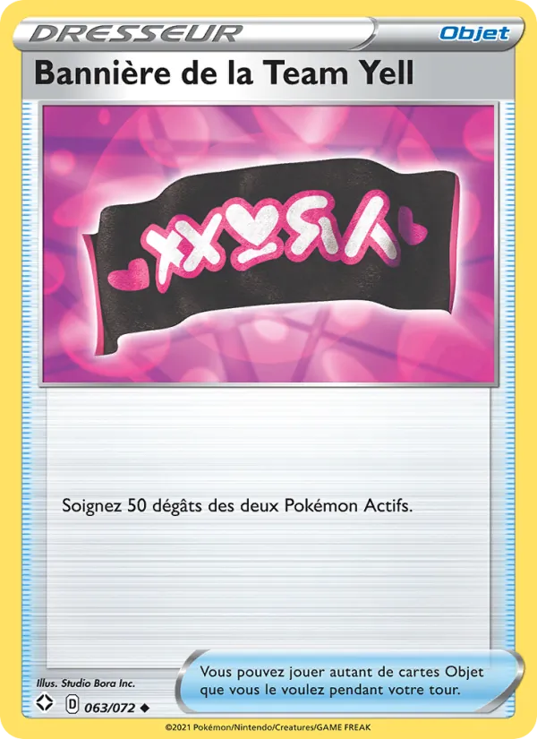 Carte Pokémon Bannière de la Team Yell de l'extension Destinées Radieuses