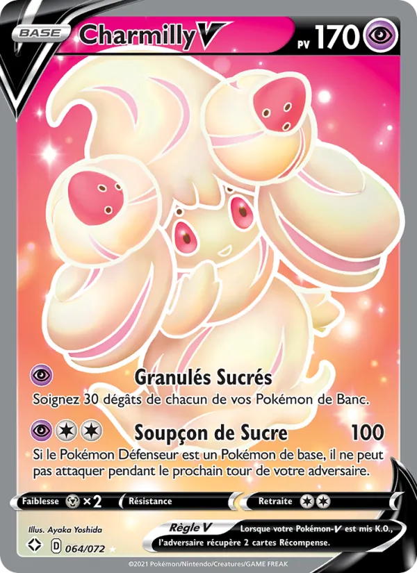 Carte Pokémon Charmilly V de l'extension Destinées Radieuses