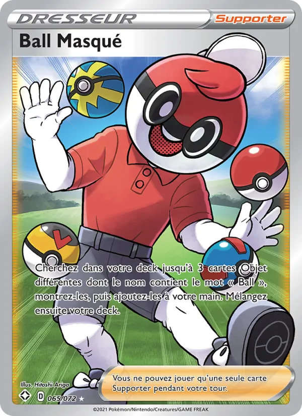 Carte Pokémon Ball Masqué de l'extension Destinées Radieuses