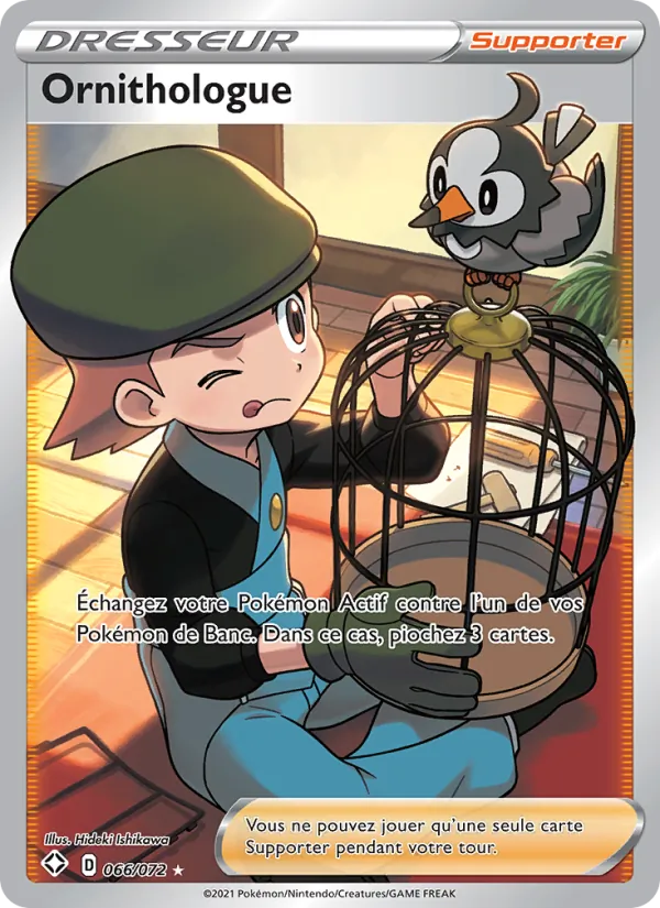 Carte Pokémon Ornithologue de l'extension Destinées Radieuses
