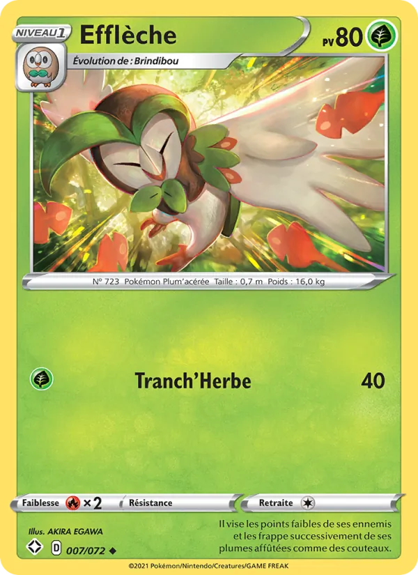 Carte Pokémon Efflèche de l'extension Destinées Radieuses