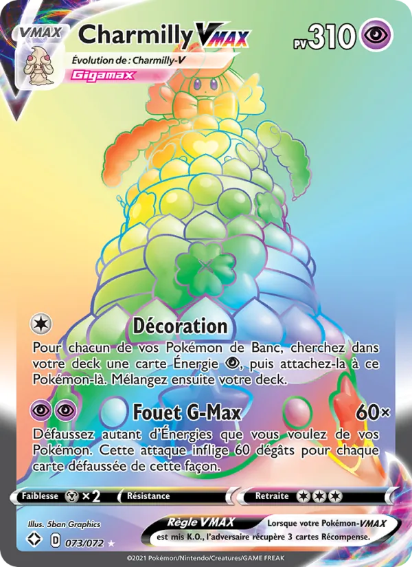 Carte Pokémon Charmilly VMAX de l'extension Destinées Radieuses