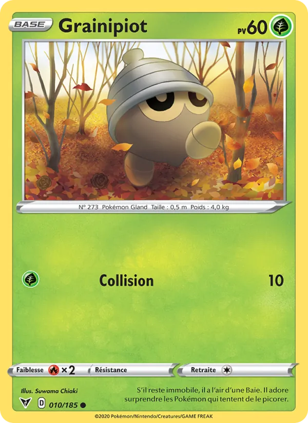 Carte Pokémon Grainipiot de l'extension Voltage Éclatant