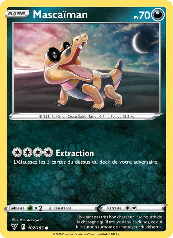 Carte Pokémon Mascaïman de l'extension Voltage Éclatant