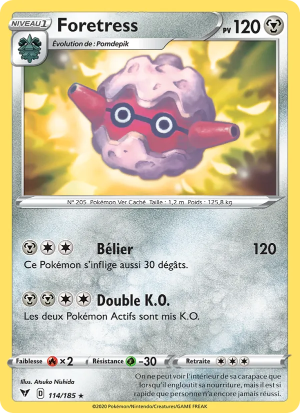 Carte Pokémon Foretress de l'extension Voltage Éclatant